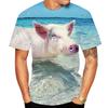 Men Fashion Short Sleeve 3d Print T Shirt Round Neck Summer Plus Size Tees