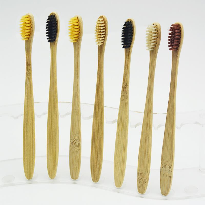 10Packs Pure Bamboo Natural Toothbrush Environmentally Friendly Eco Adult Medium