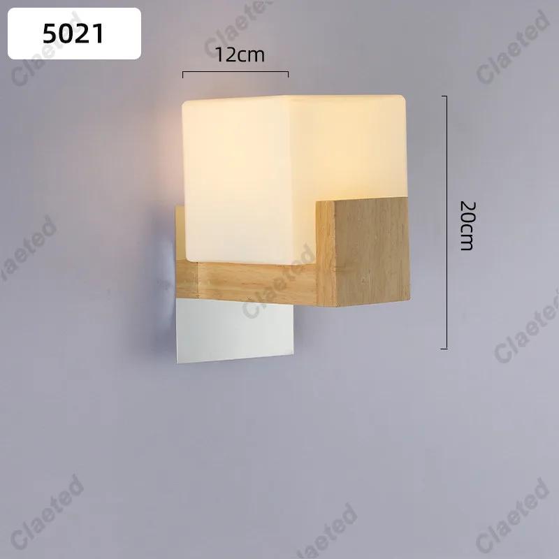 12 Style Creative Solid Wood Wall Lamp Indoor Decor Lamp Bedroom Bedside Lamp European Living Room Corridor Aisle Staircase Lamp