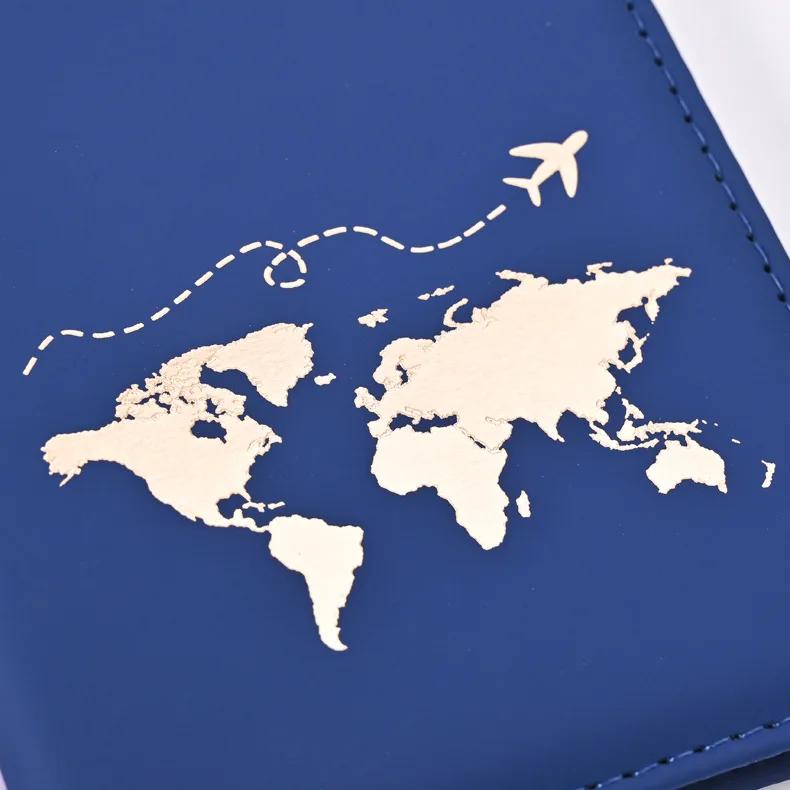 Leather passport holder Business travel document bag Passport cover Men's and women's passport carrying bag PU card holder