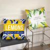 Lemon Pattern Pillow Case Fashion Square Pillowcase Bedroom Sofa Room Ins Decoration Leisure Cushion Cover 40x40