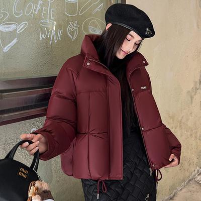 Women Stand Collar Puffer Jacket Winter Warm Coat