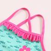 Flamingo Ruffle One-Piece Swimsuit for Girls: Cute, Comfortable, High-Elastic, High-Quality