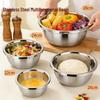 Universal Stainless Steel Pot Set: Induction-Compatible Soup Pot, Mixing & Egg Beating Bowls, Vegetable Washing Basin.