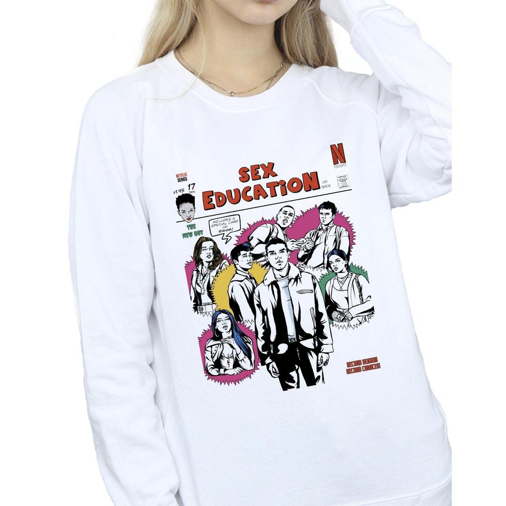Netflix Womens/Ladies Sex Education Magazine Cover Sweatshirt