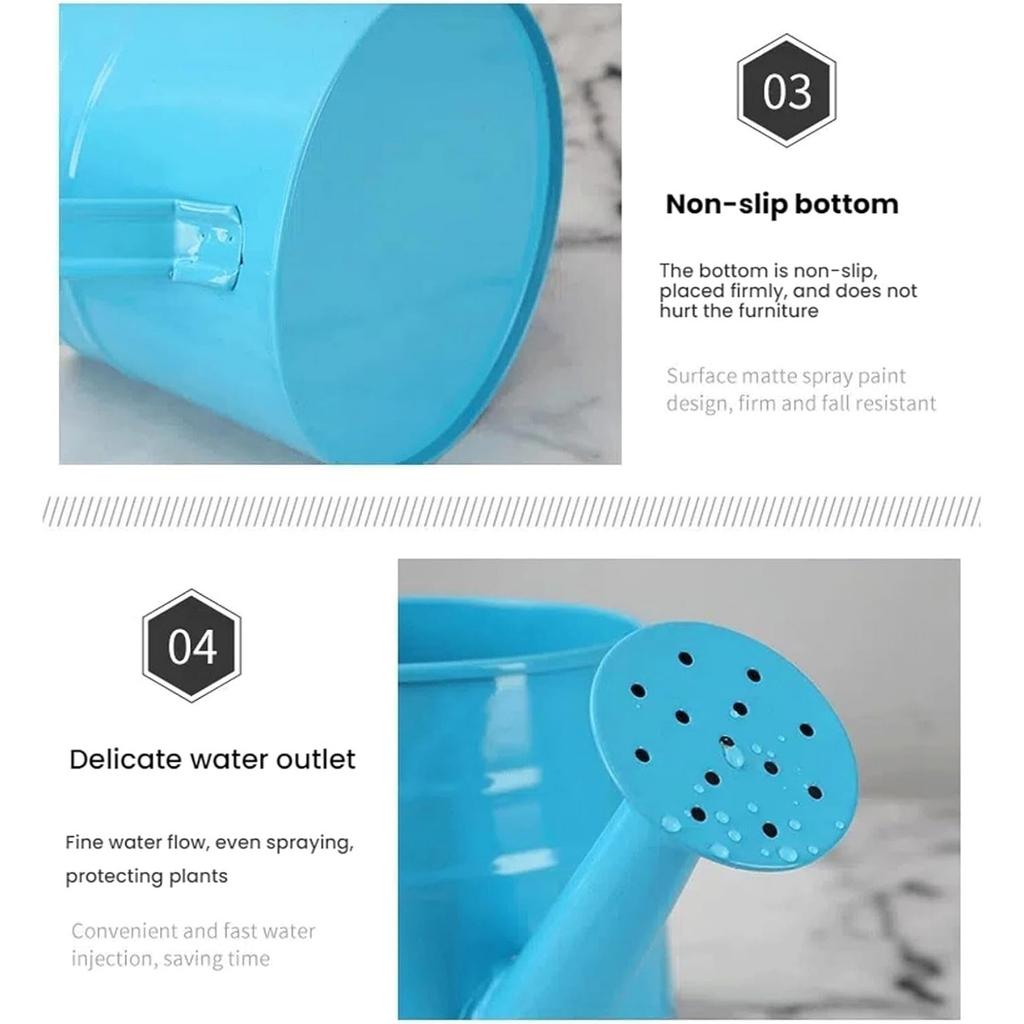 1pcs Metal Watering Can Garden Flower Kettle Mini Small Water Spraying Pot Sprinkle With Large Capacity For Kids Adult