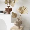 Creative Ceramic Vase Living Room Desktop Ornament  Sculpture Model  Flower Arrangement Dried Flower Retro Decor Vase Home Decor