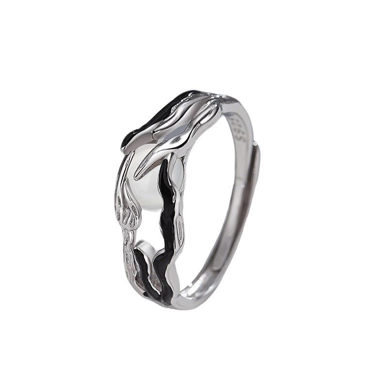 Tichia Sunrise & Sunset Couple Rings - S925 Sterling Silver, Unique, High-End Open Design.