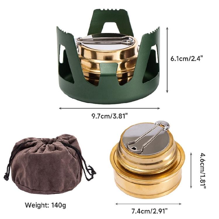Portable Aluminum Alloy Alcohol Stove with Lid Outdoor Camping Picnics Stove
