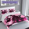 3pcs Demon Slayer Nezuko2 Pattern Bedding Set Duvet Cover Set Includes Duvet Cover &pillowcases, Perfect All Season Bedroom Decoration & Gift