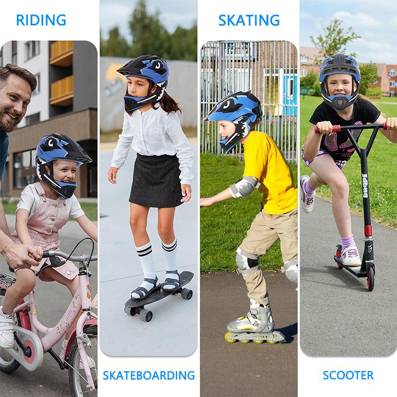 Kids Detachable Full Helmet,Sports Safety Bike Helmet Protective Gear