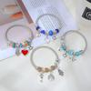 Fashion Beaded Elastic Bracelets Heart Stars Dragonfly Pendant Bangles Women Girls Jewelry Wristband