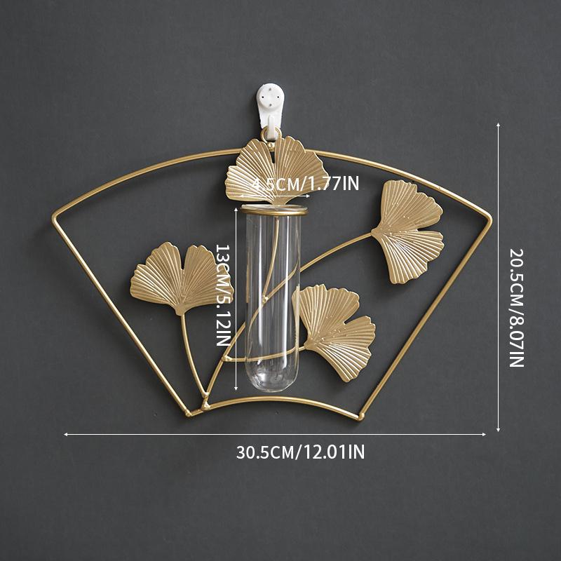 Artistic Background Crafts Wall Hanging Vases Wall Dry Flowers Ornaments Iron Home Decorations