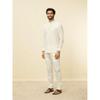 Manyavar Printed Casual Full Sleeves Short Kurta for Men - (Beige, Medium)