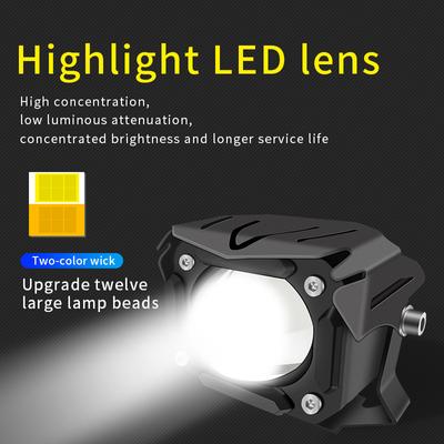 Car Mini LED Driving Lens Laser Light 60W Auxiliary Spotlight Motorcycle Flood Light Fog Light LED Truck Off-road Work Light