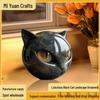 Luxury Black Cat Resin Figurine: Elegant Cross-Border Craft Ornament