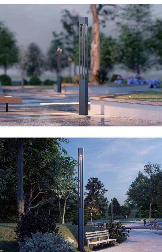 Waterproof LED Aluminum Profile Street Lights for Parks & Gardens, 3-4m High