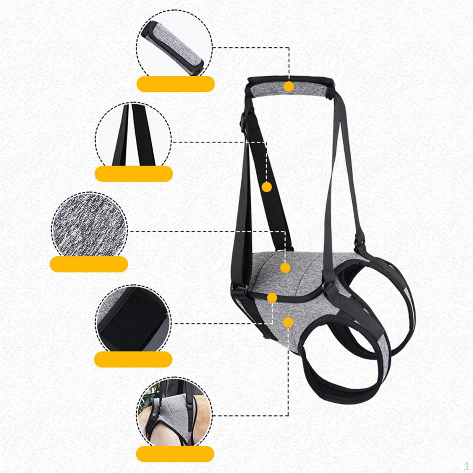 

Шлейка для собак, поддержка подъема, вспомогательный ремень, строп для задней лапы, регулируемый ремень, портативное средство для ходьбы