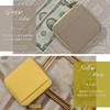 Blanc Pomme Women's Bi-Color Bifold Mini Wallet, Genuine Leather, Stylish, Blue, bp-1088