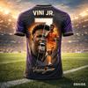 Abbigliamento Familiare Stampato 3D Estivo Vinicius Junior Maglia da Calcio T-shirt Traspirante e Asciugatura Rapida Set di Allenamento