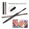 Round Flat Head Nail Art Brush Nail UV Gel Extension Builder Painting Drawing Carving Pen DIY Manicure Tool Set