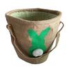 Easter Basket Children's Treats Bag Reusable Jute Tote with Handle Suitable for Egg Hunts