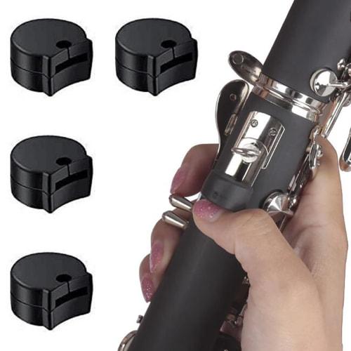 CHENLONB Clarinet Thumb Protectors, Rubber Clarinet Thumb Rests, Durable and Comfortable, Reduces Fatigue, Woodwind Instrument Parts, Set of 4