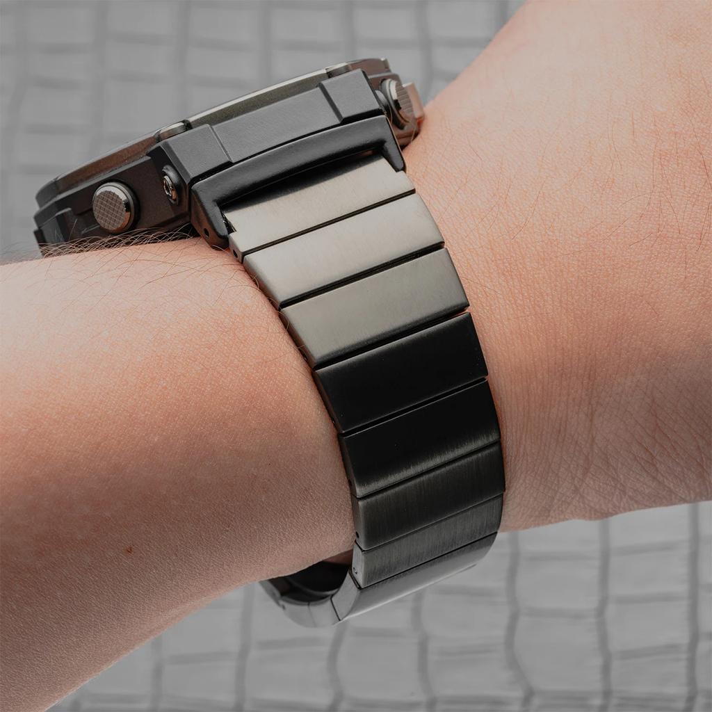 Cinturino in Metallo di Titanio per Huami Amazfit T-rex 3/2/1 Cinturino in Acciaio Inossidabile per Amazfit T-rex Ultra/Pro Braccialetto Regolabile per Smartwatch