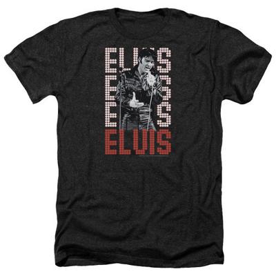 Elvis Presley 1968 Classic Adult Heather  Black Unisex T-Shirt