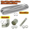 60-300cm Air Diesel Parking Heater Stainless Steel Exhaust Pipe Tube Vent Hose Elbow Connector Joiner W /Clamp For Car Truck Van