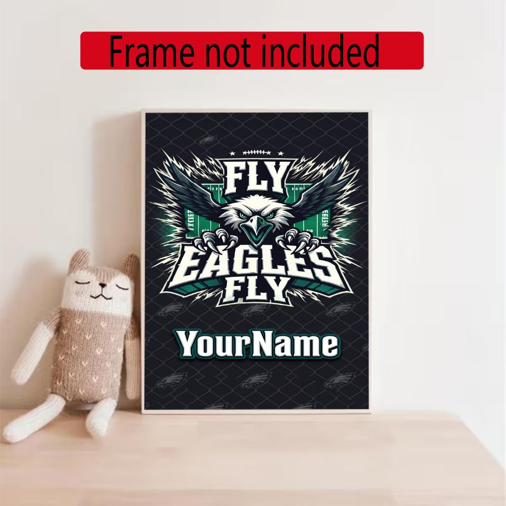 Philadelphia Eagles Personalized Name Diamond Paintings Mosaic Wall Round Diamond Art Painting Kits Embroidery Crystal Accessories Frameless