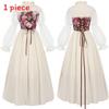Women Skirt Renaissance Dress Festivals Cosplay Decor Costume Set Performance
