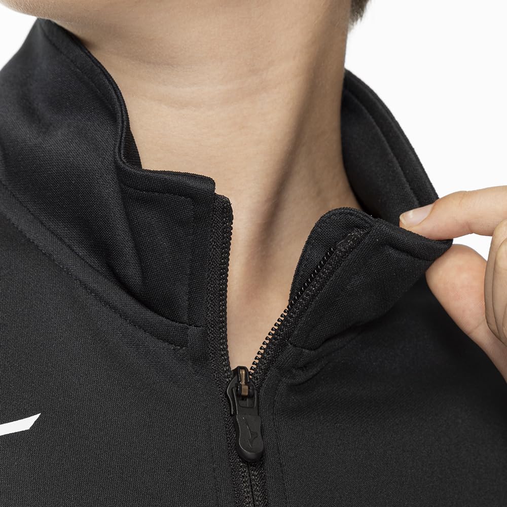 Mizuno Tough Jersey Training Jacket for Black Kids, Moisture-Wicking, Quick-Drying, Tear-Resistant, Durable, Unisex, 32JCB410,