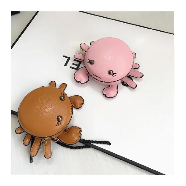 New Fashion Woman Small Crab Coin Purse Girl Pendant Lipstick Bag Casual Student Clutch Card Holder Cute Trend Handbag