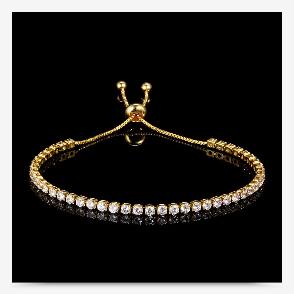 3MM Diamant-Inlay Verstellbares Mehrfarbiges Kupferarmband - Schlicht und Stilvoll