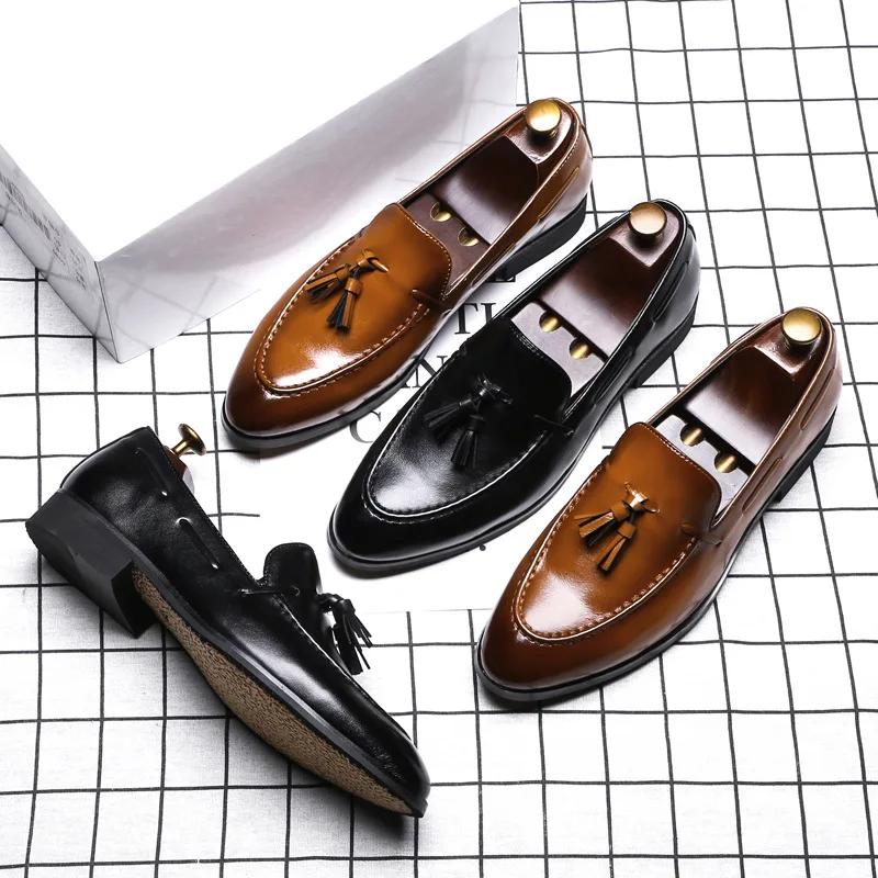 Man Casual Shoes Italy Style Comfortable Fashion Luxury Loafers Men Leather Shoes  2025