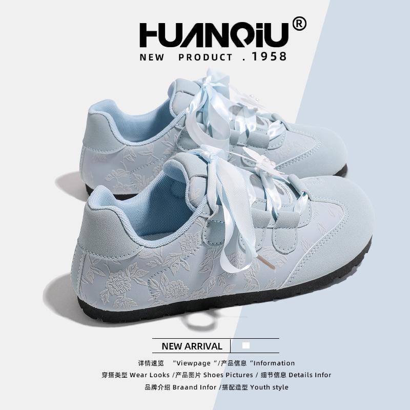 Global flat-bottomed German training shoes for women KMXFX8097 summer new versatile shoes for students low-top casual board shoes for women