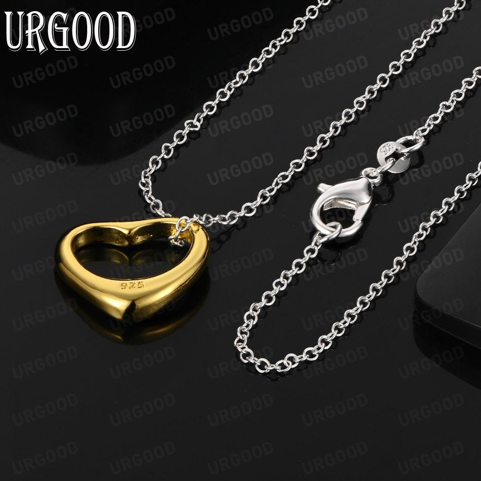 Exquisite Romantic Hollow Heart Necklace In 925 Sterling Silver - Beautiful Wedding Jewelry 45cm