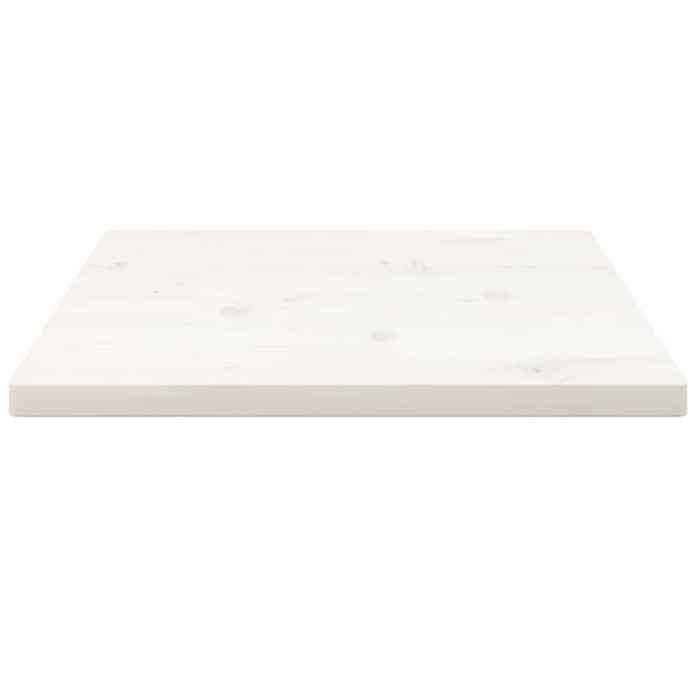 VidaXL Dessus de table blanc 50x50x2,5 cm bois de pin massif 824376