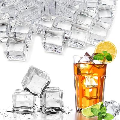 Fake Ice, Clear Fake Ice Cubes Acrylic, Acrylic Decorative Ice Cubes for Photography Accessories Props Decoration Vase Fillers