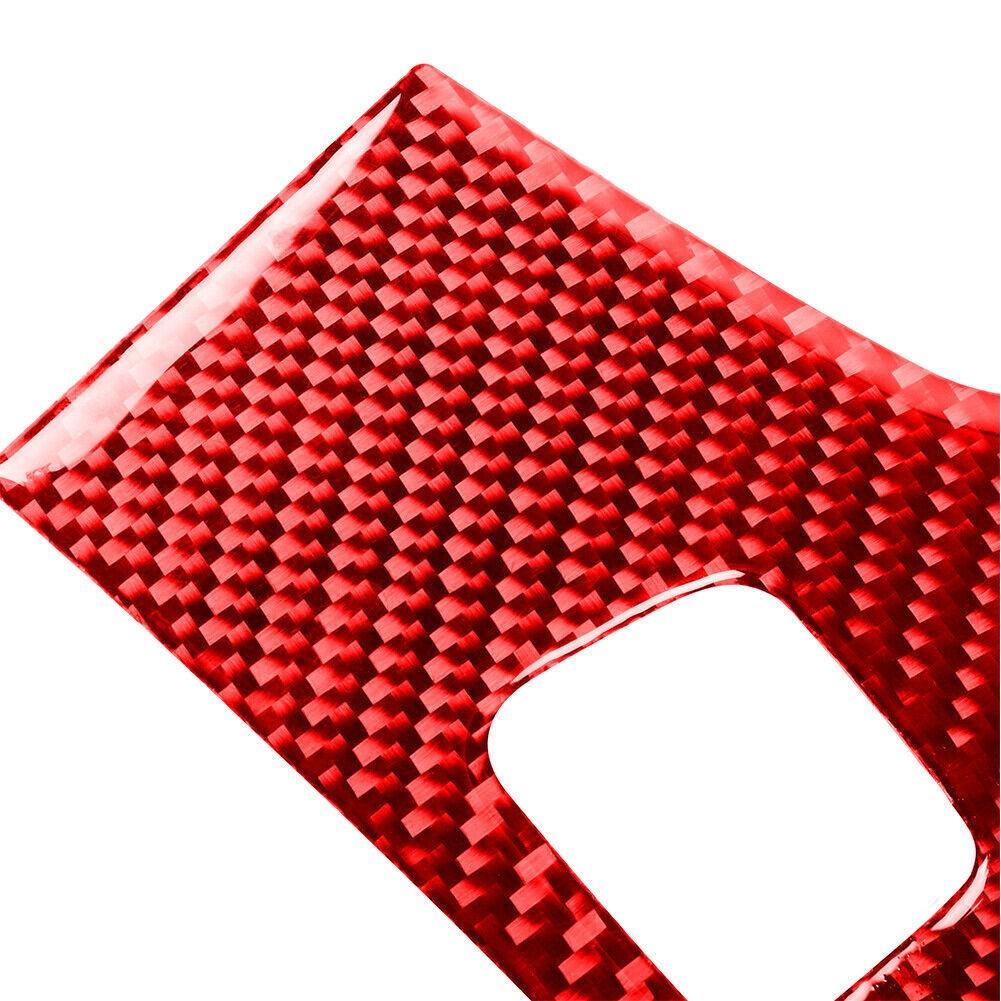 Red Carbon Fiber Center Control Trim Cover For Chevrolet Corvette C7 2014-