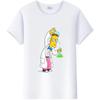 Casual Disney Cartoon Simpson Harajuku T-shirt Summer Blouses Ladies Men White Tees Tops Short Sleeve Blouses Women 90S Tshirt