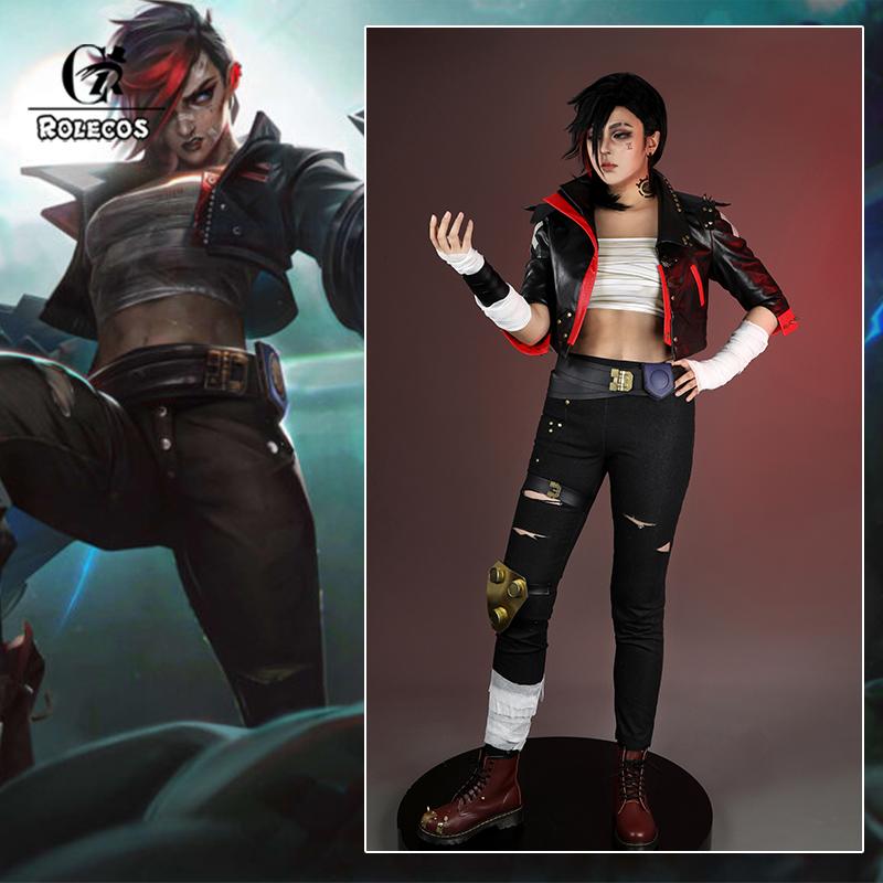 

Игра Лол Сезон 2 Боец Ви Косплей Костюм Лол Боевые Повреждения Ви Униформа Хэллоуин Женщины Боевые Наряды Скин XS