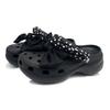 Crocs Classic Platform Clog Polka Dot Butterfly EVA Girly Style Cool and Light Simple and Versatile Hole Shoes Women Black