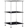 Day and Night - Day and Night Shelf 3 Levels Black Tempered Glass 40x40x67 Cm