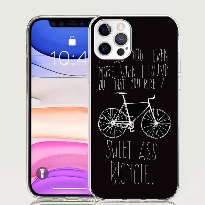 Bicycle Bike Sport Case Phone Cover for Apple iphone 16 15 14 13 12 Mini 11 Pro Max 16E X XS XR 7 Plus 8 + SE 2020 Trend Fundas