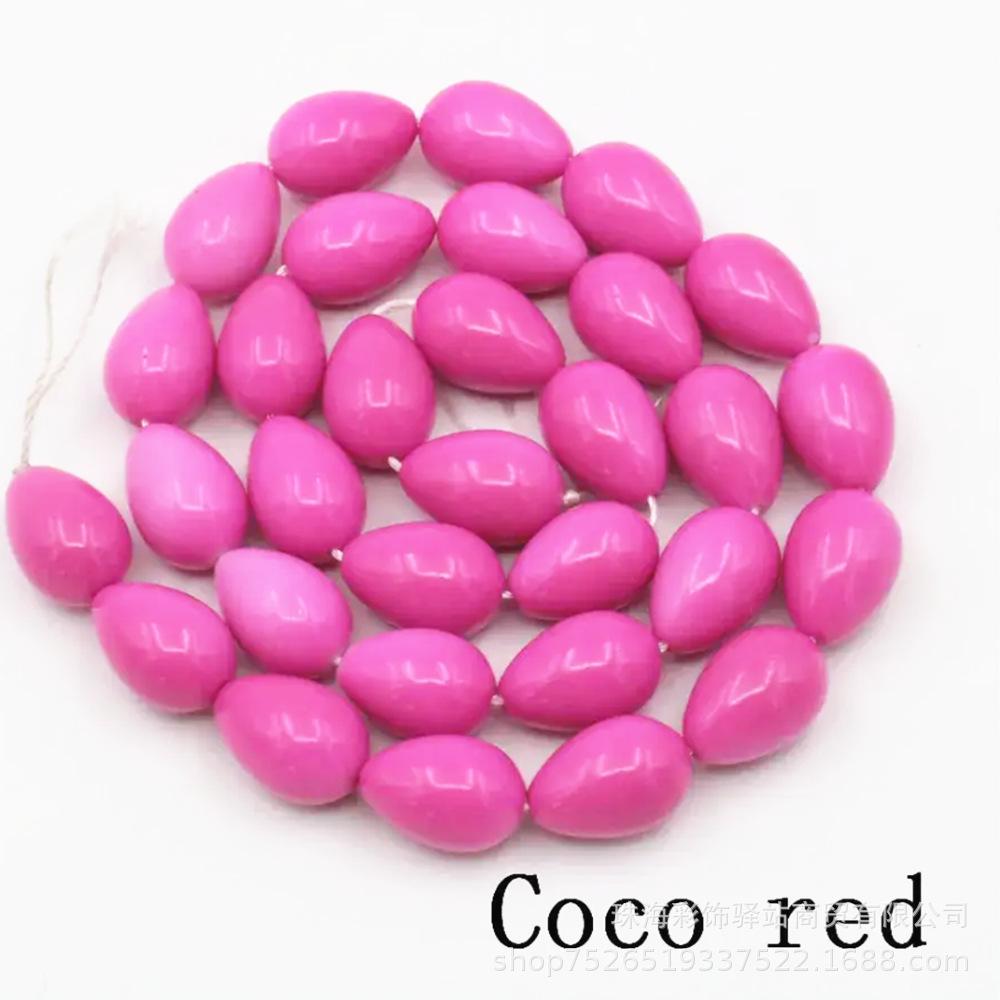 9x13mm Teardrop Glass Shell Beads - Painted, Non-Peeling, Loose Beads for DIY Jewelry.