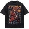 Hot Anime Rurouni Kenshin Himura Kenshin Print T-shirt Men Women Tshirts Cotton Clothing Retro Washed T Shirt Harajuku Male Tops