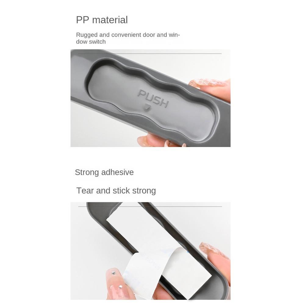 2pcs Fashion PP Door Handle Hardware Self-Adhesive Door Knob Multifunctional Punch-free Door Handlebar Kitchen