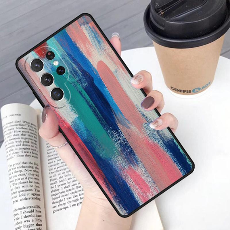 Oil painting graffiti phone case Cover For Samsung Galaxy S24 S25 Ultra S21 S22 Ultra S10E Note 10 Plus Note 20 FE S23